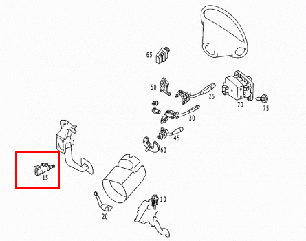 NEW MERCEDES-BENZ SL R230 BRAKE LIGHT SWITCH A0015452109 ORIGINAL