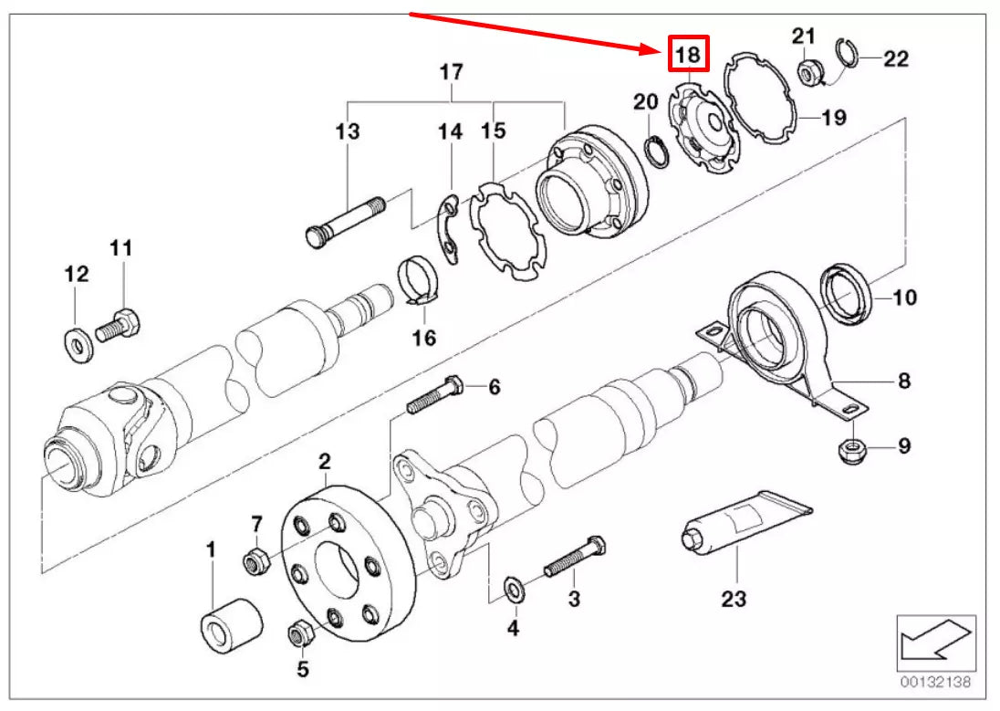 NEW BMW 3 E46 CV JOINT COVER GASKET 26117504635 7504635 ORIGINAL