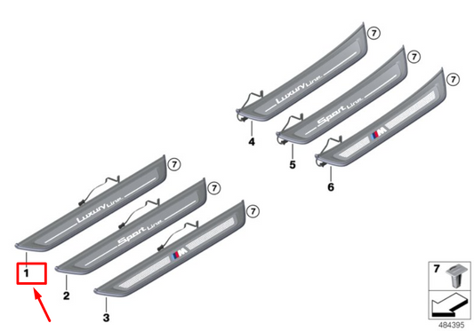 new bmw 6 gran turismo g32 front entrance trim 7427913 51477427913 original