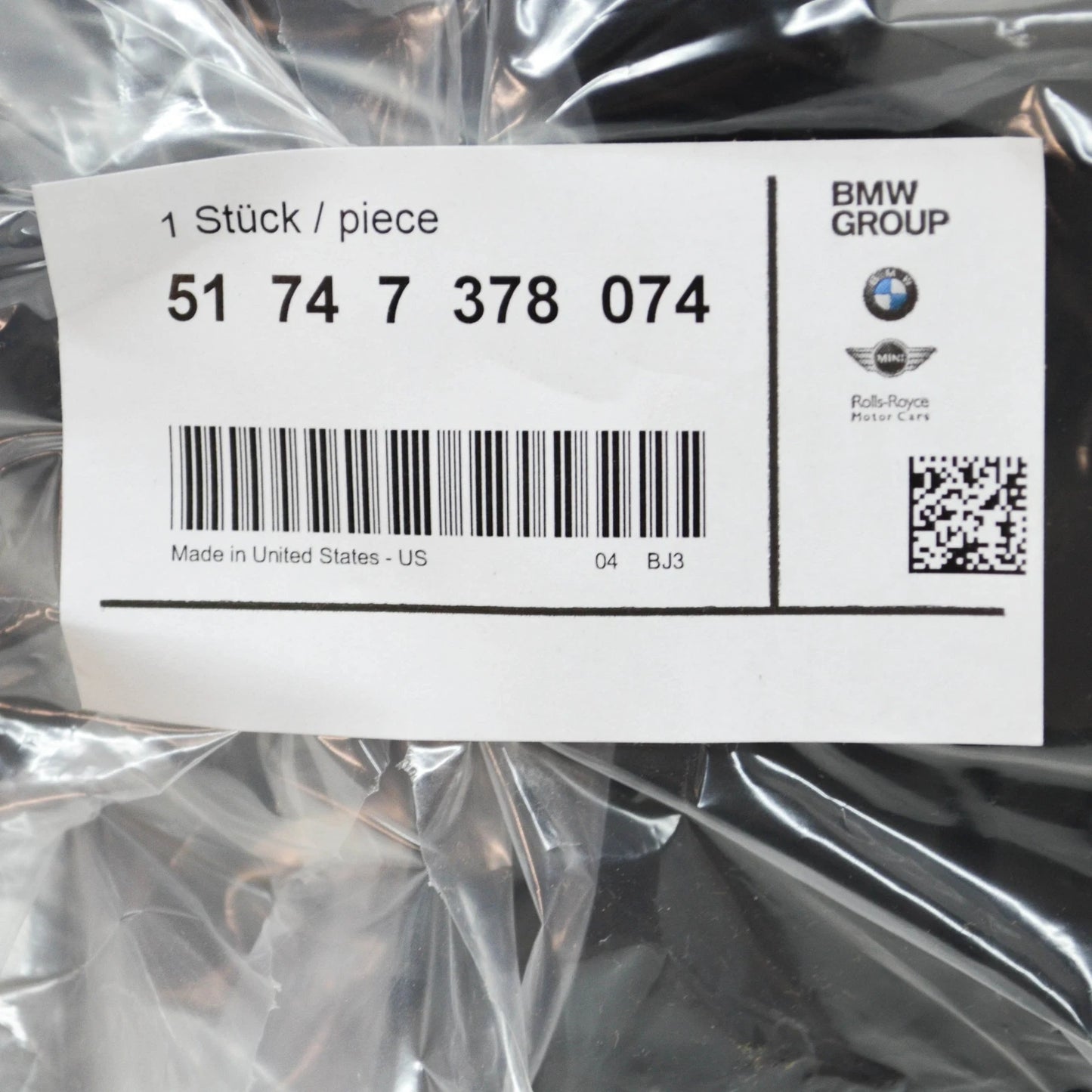 NEW BMW X3 F25 FRONT RIGHT BRAKE AIR DUCT 7378074 51747378074 2013 ORIGINAL