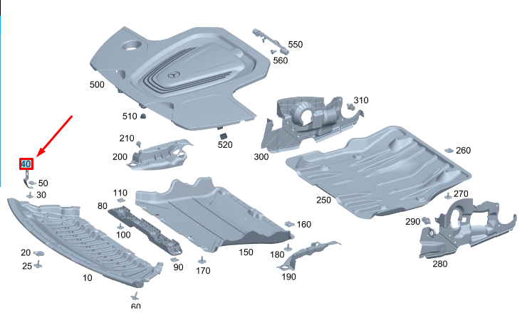 new mercedes-benz eqc front left engine compartment bracket a2935240300 original