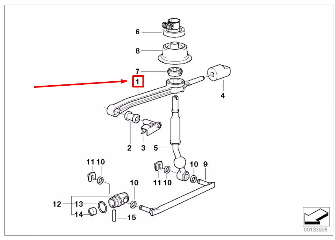 NEW BMW 3 E46 SHIFTER ARM 25111434109 1434109 ORIGINAL