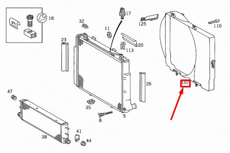 NEW MERCEDES-BENZ S W140 FAN SHROUD A1405000255 ORIGINAL