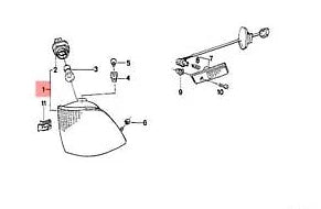 NEW BMW 7 E32 LEFT TURN SIGNAL INDICATOR CORNER 63131374011 ORIGINAL