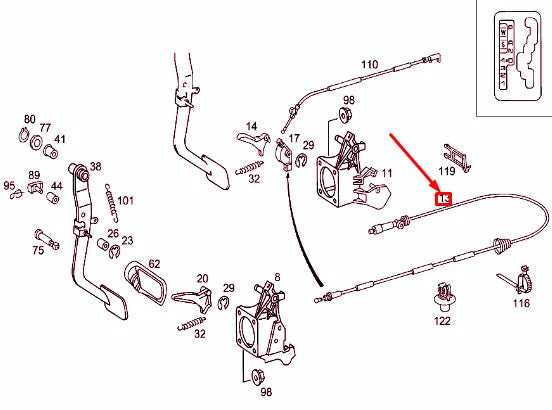 NEW MERCEEDES-BENZ E W210 TRANSMISSION CABLE A2102900485 ORIGINAL