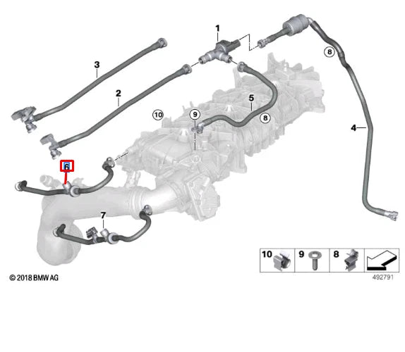NEW BMW 3 G20 SUCTION JET PUMP WITH LINE 13908667031 ORIGINAL