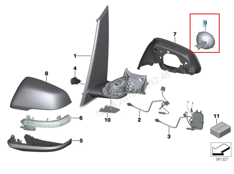 NEW BMW 2 F45 FRONT LEFT WING MIRROR ADJUSTMENT MOTOR 67137383311 2015 ORIGINAL