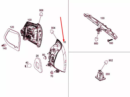 NEW MERCEDES-BENZ C T-MODEL S205 REAR LEFT TAIL LIGHT A2059065100 ORIGINAL