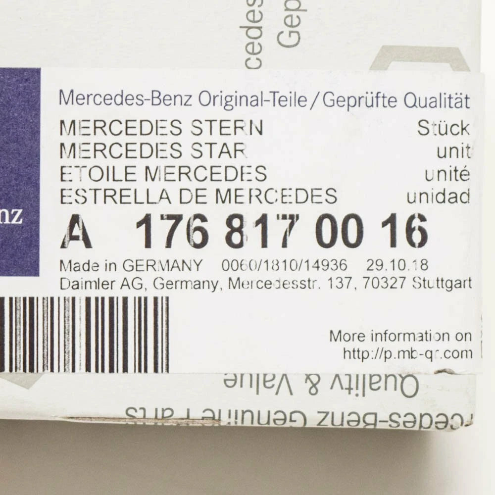 NEW MERCEDES BENZ A CLASS W176 REAR BOOT BADGE EMBLEM LOGO A1768170016