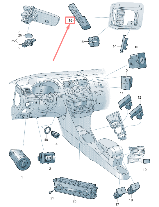 new volkswagen tiguan ad mk2 telephone control panel 5gm035624ebu original