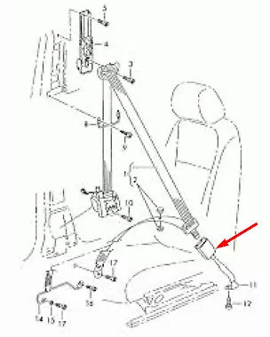 NEW VOLKSWAGEN GOLF MK6 FRONT RIGHT SEAT BUCKLE 1K3857756BEYLZ