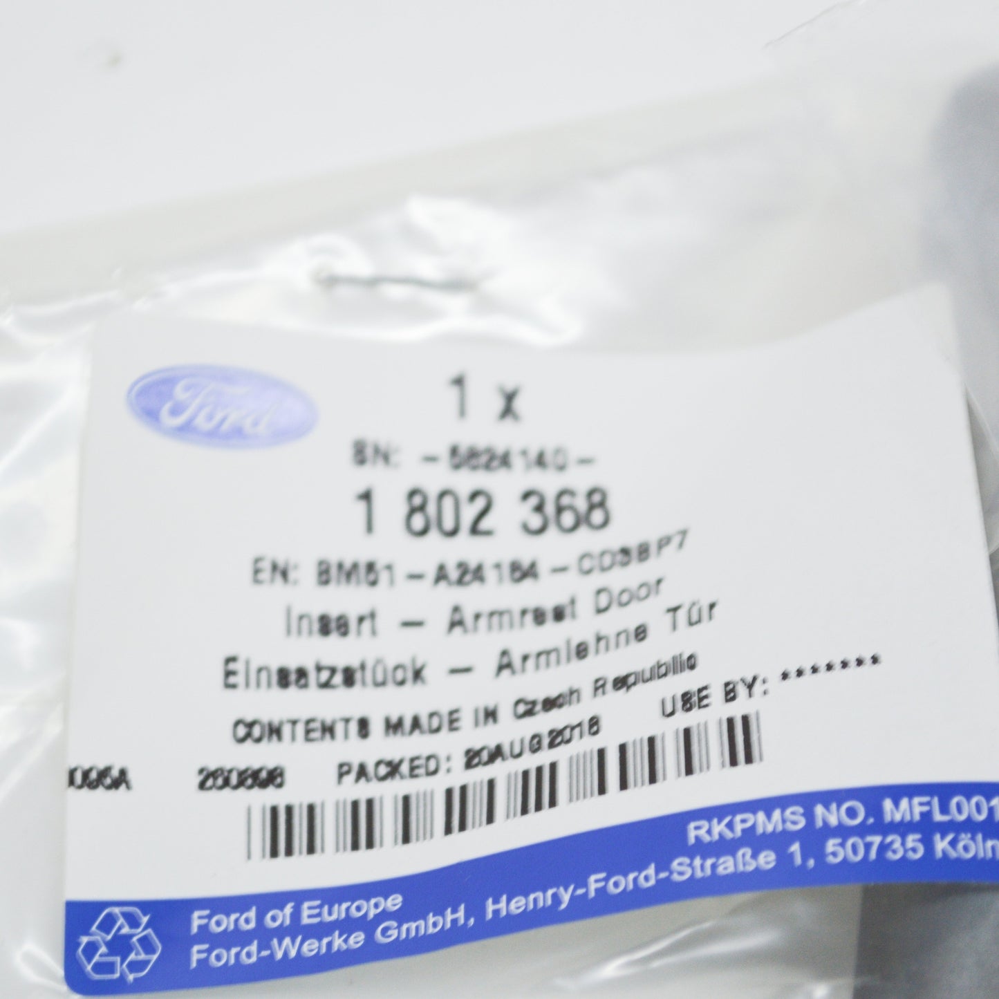 new ford focus mk3 c346 front right door armrest insert trim 1802368 original