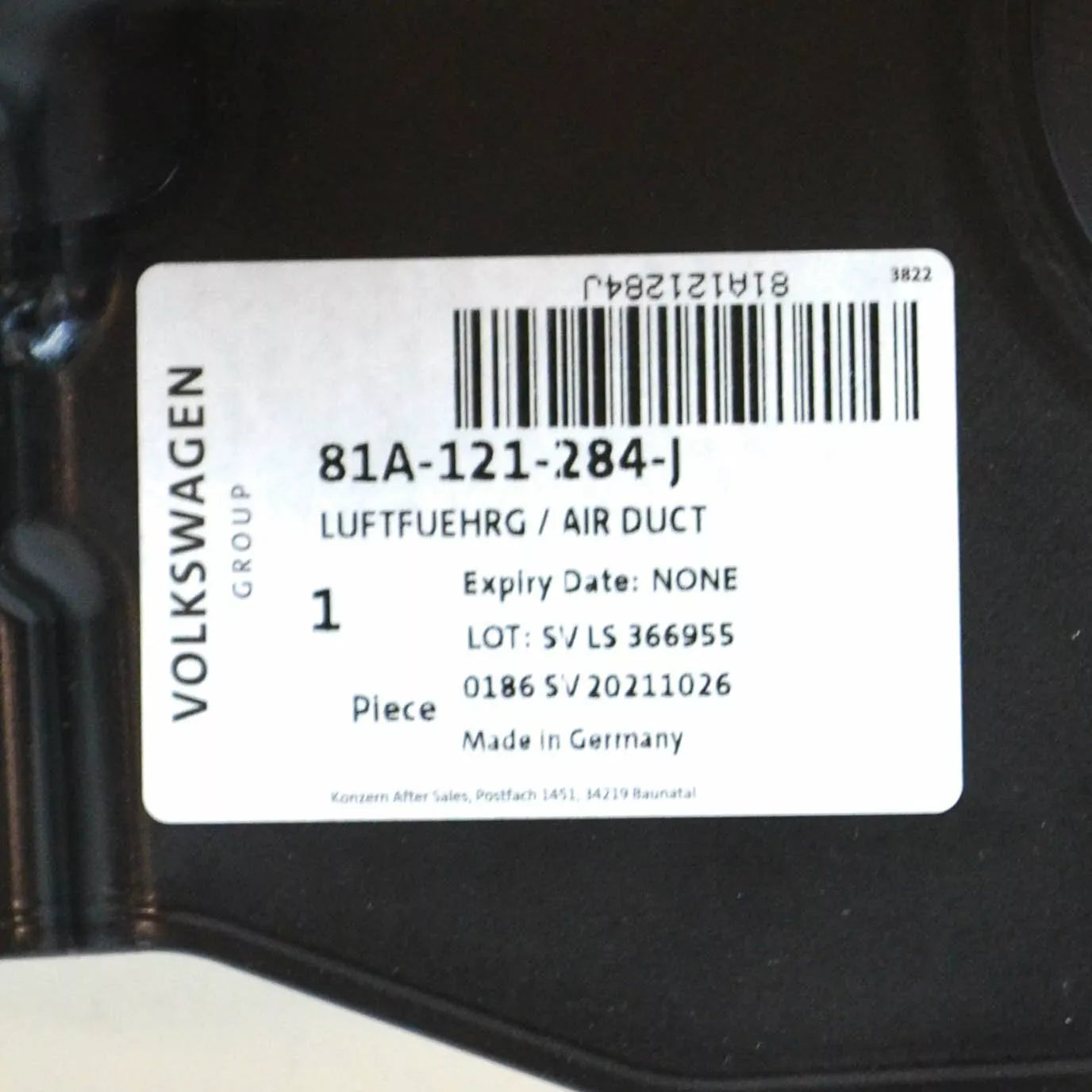 NEW AUDI Q2 GA RADIATOR RIGHT AIR GUIDE 81A121284J ORIGINAL