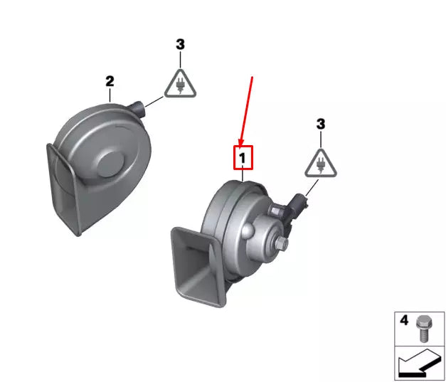 NEW BMW 3 E90 HIGH PITCH HORN SIGNAL 61337159420 ORIGINAL