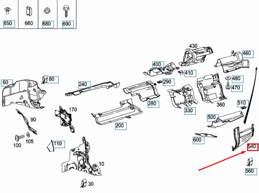 NEW MERCEDES-BENZ C W204 REAR MUFFLER LEFT OUTER SCREENING A2046800122