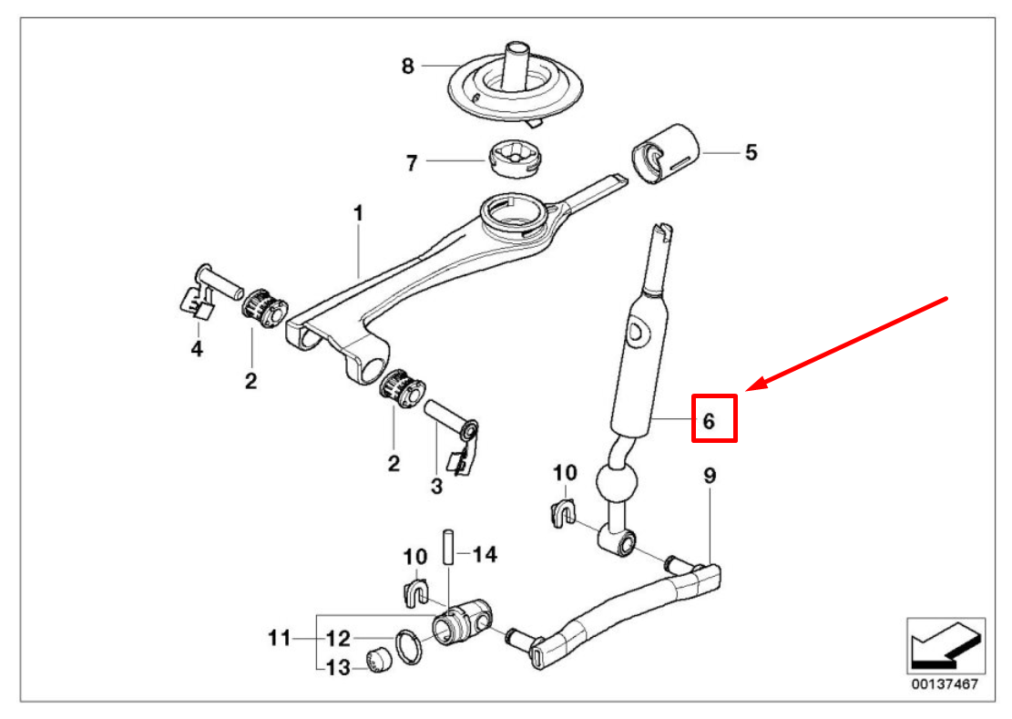 new bmw 3 e90 shift lever 7542202 25117542202 original