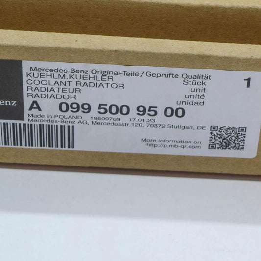 NEW MERCEDES-BENZ S W223 COOLANT RADIATOR A0995009500 ORIGINAL