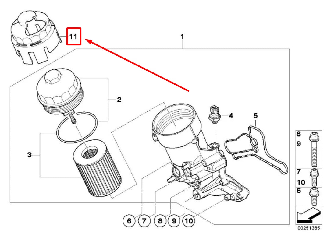 NEW BMW 3 CABRIO E93 ANTI-ROTATION LOCK CAP 7846044 11427846044 ORIGINAL