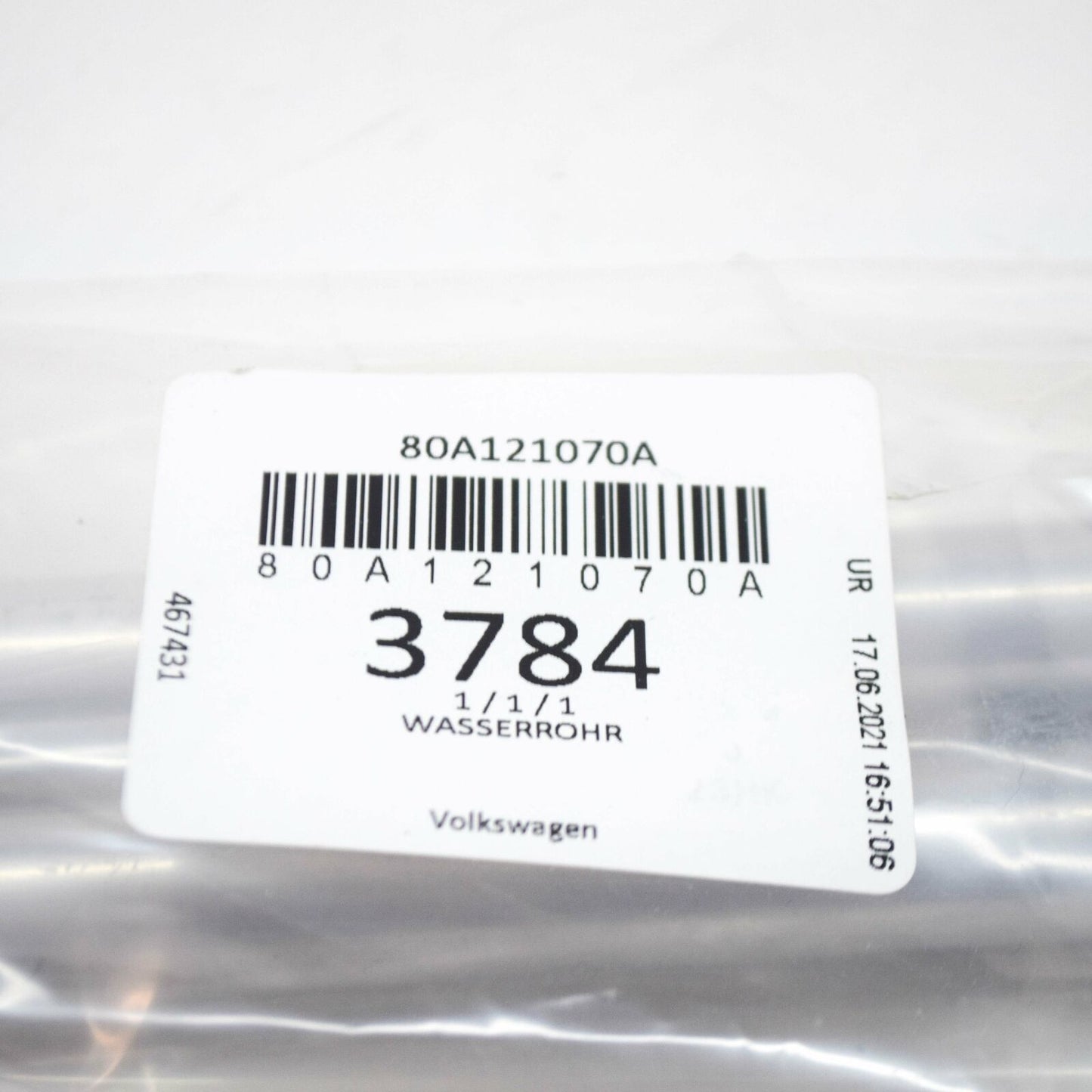 NEW AUDI SQ5 80A ENGINE COOLANT PIPE 80A121070A ORIGINAL