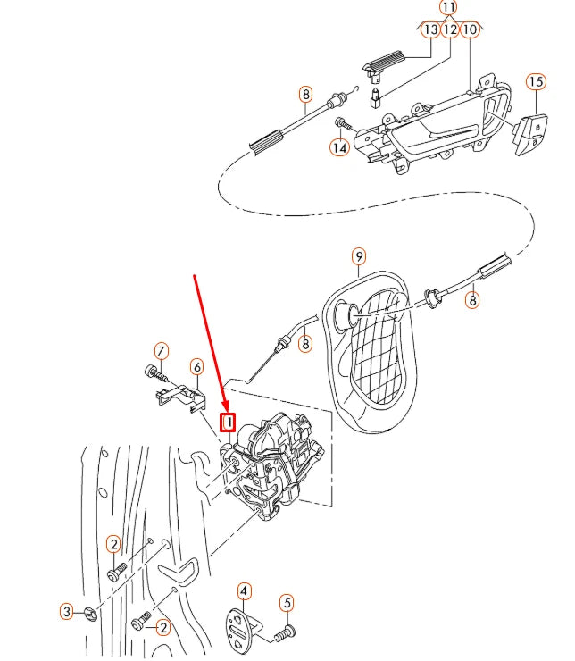 AUDI A4 B8 Front Right Door Lock LHD 8J1837016B NEW GENUINE