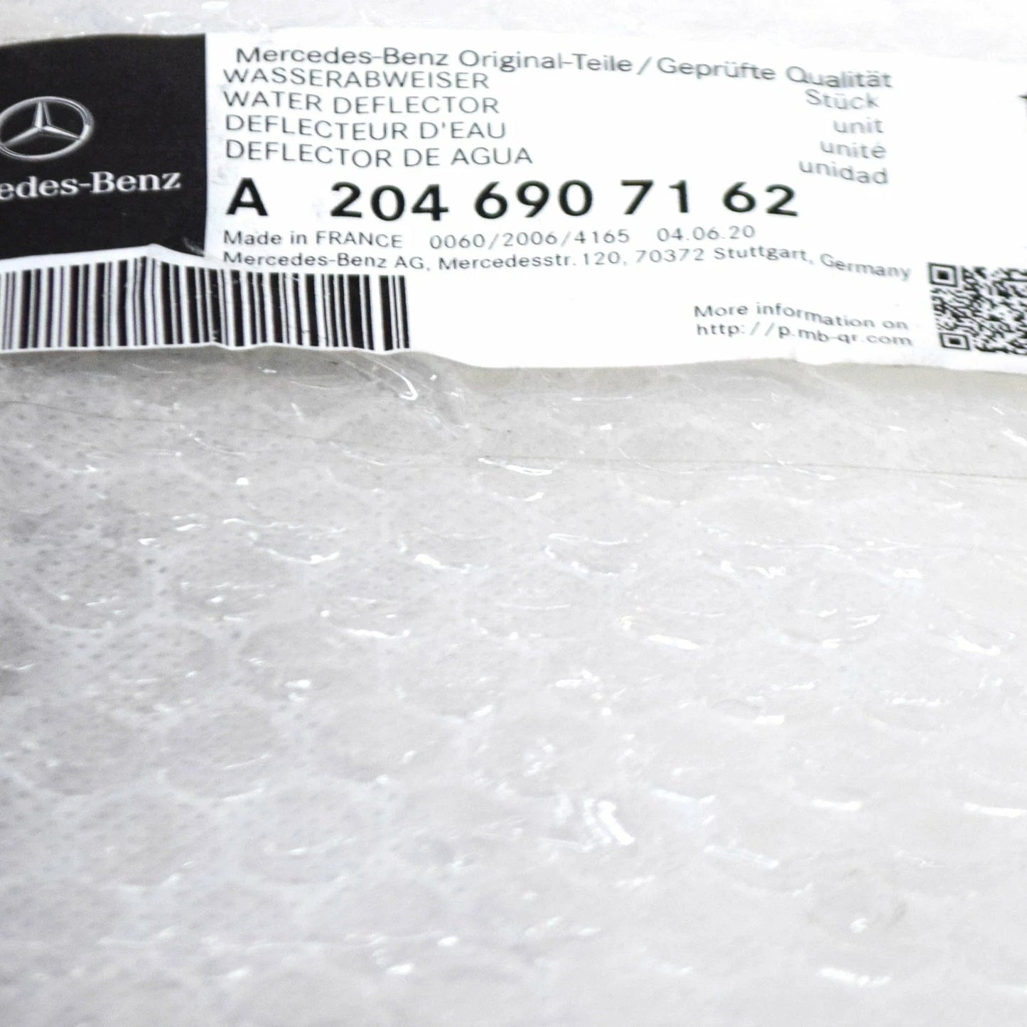 NEW MERCEDES-BENZ C COUPE C204 FRONT RIGHT WATER DEFLECTOR A2046907162 ORIGINAL