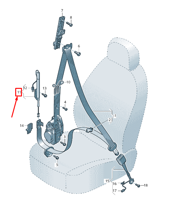 new audi e-tron ge front left seat belt pretensioner 80a857620 original