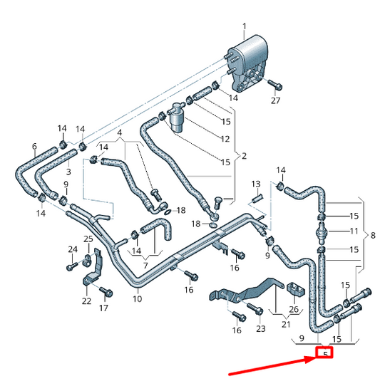 NEW VOLKSWAGEN CRAFTER 2F MK1 FEED FUEL PIPE 2E0201217E ORIGINAL