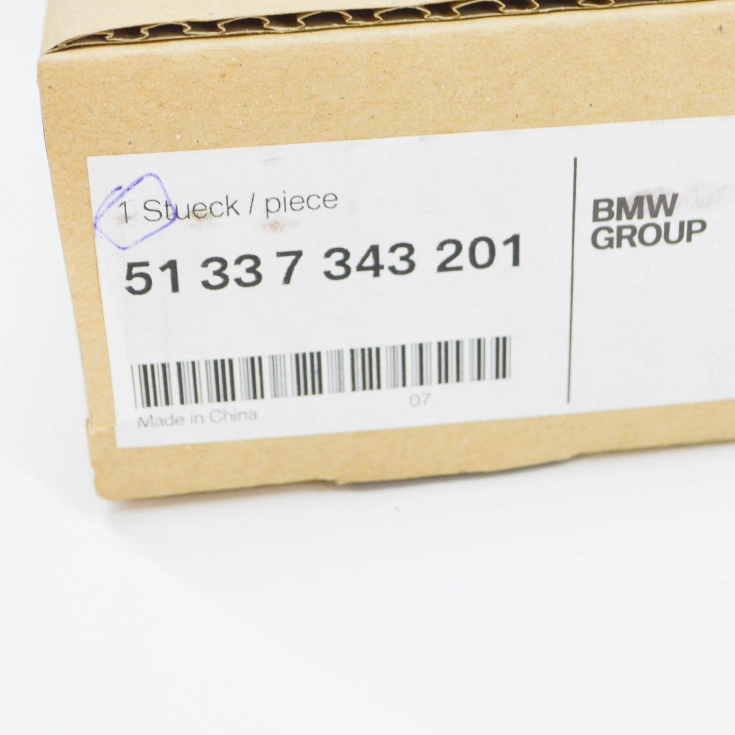 NEW BMW I8 I12 FRONT LEFT DOOR OUTER SHORT DUCT COVER 51337343201 ORIGINAL