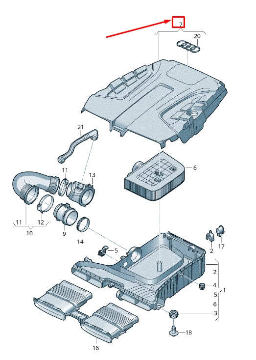 NEW AUDI Q7 4M ENGINE COVER 4M0133849AA ORIGINAL