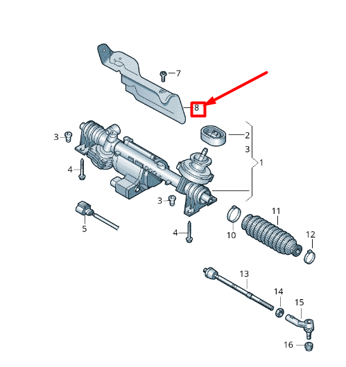 NEW VW CADDY 2K MK3 STEERING GEAR HEAT PROTECTION PLATE LHD 1K1423981J ORIGINAL