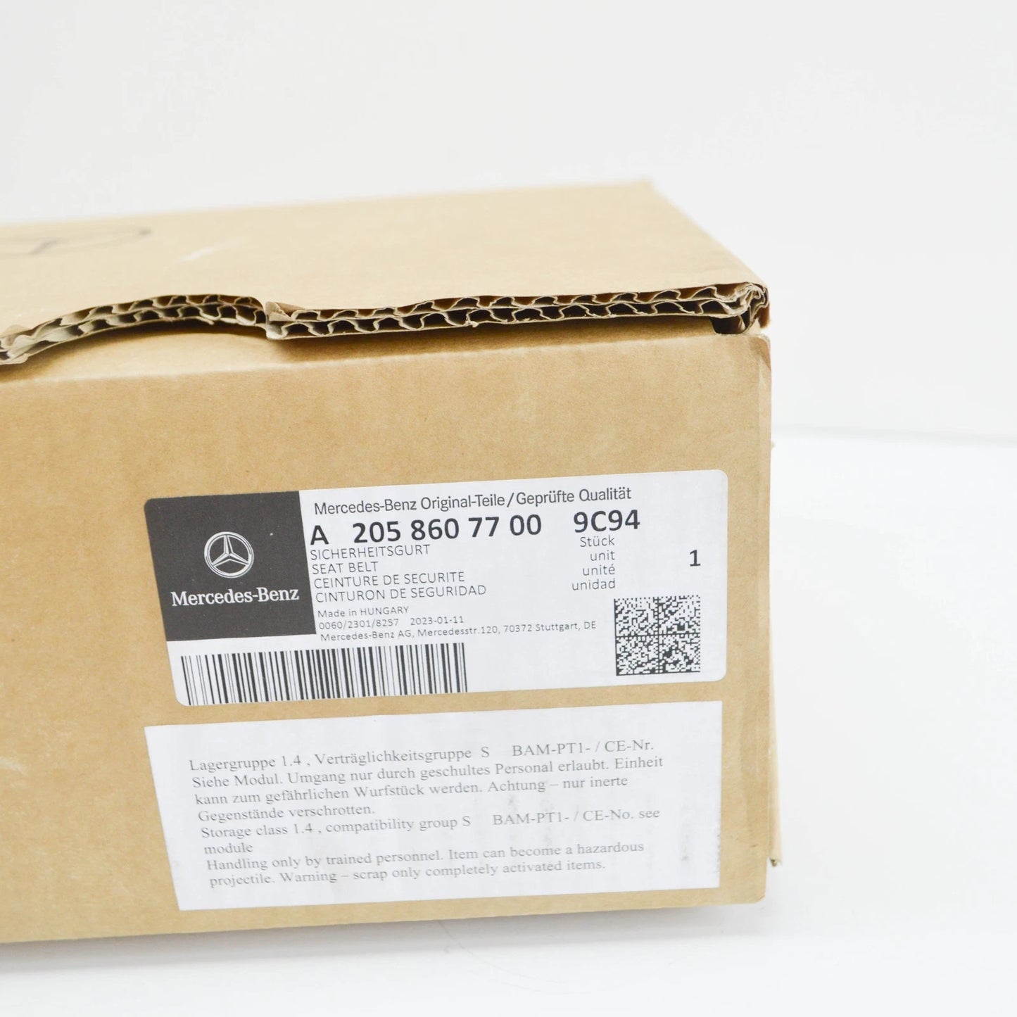 NEW MERCEDES-BENZ C W205 FRONT LEFT SEATBELT A20586077009C94 ORIGINAL