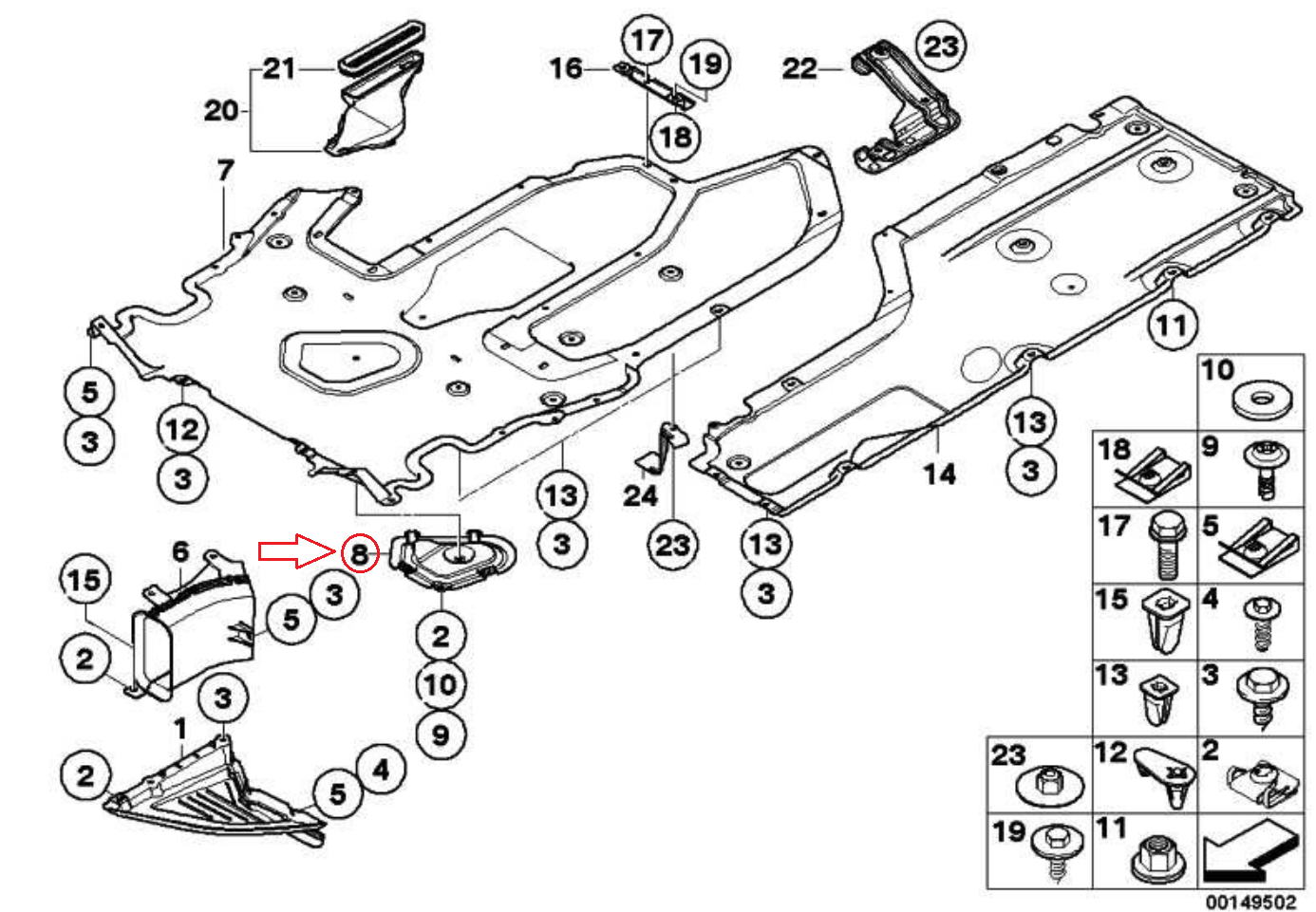 new bmw 5 e60 underfloor coating cover 51757061886 7061886 original