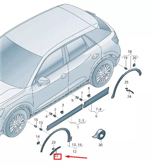 NEW AUDI Q2 GA FRONT RIGHT WHEEL COVER 81A854970 ORIGINAL