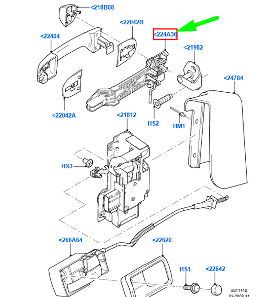 new ford transit connect mk1 front right handle reinforcement 5093631 original
