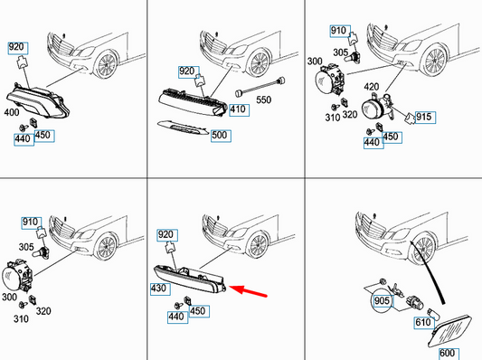 NEW MERCEDES-BENZ E-CLASS W212 FRONT LEFT DRL LIGHT A2128204959 ORIGINAL