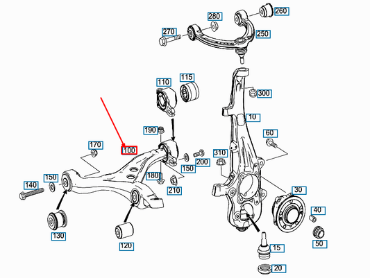 new mercedes-benz gle coupe c292 front lh lower control arm a2923300700 original