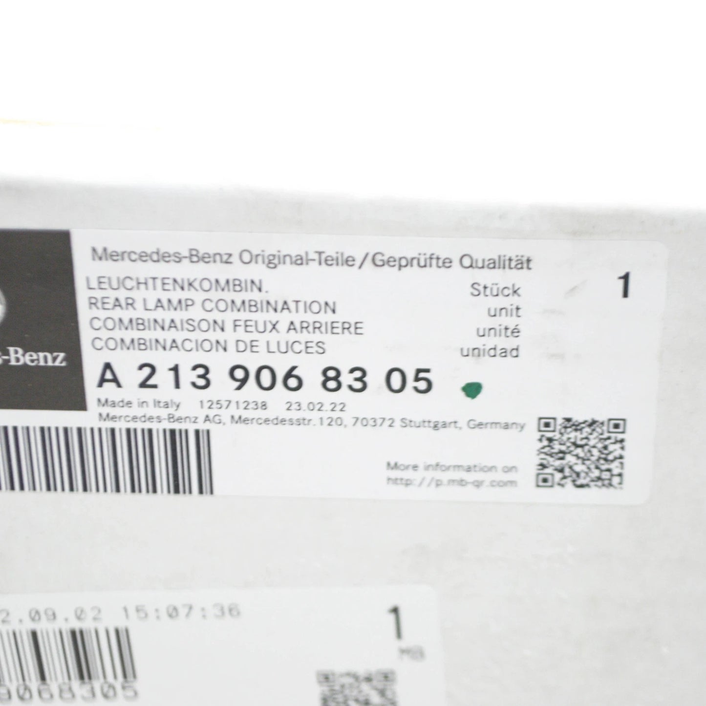 NEW MERCEDES-BENZ E W213 REAR LEFT TAILGATE TAILLIGHT A2139068305