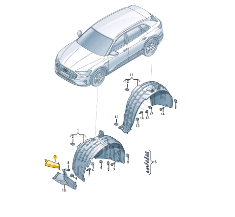 NEW AUDI E-TRON SPORTBACK GEA RIGHT BRAKE AIR DUCT 4KE121734 ORIGINAL
