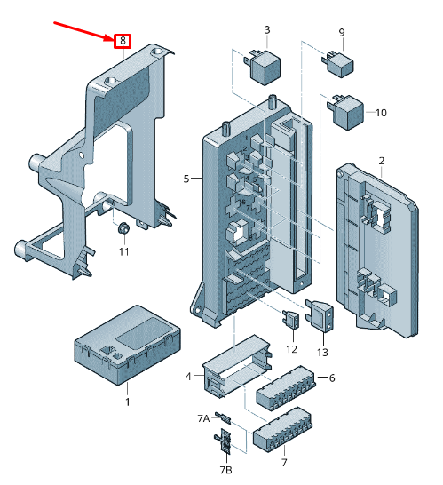 NEW VOLKSWAGEN CRAFTER 2F MK1 FUSE BOX HOLDER 2E0937581 ORIGINAL