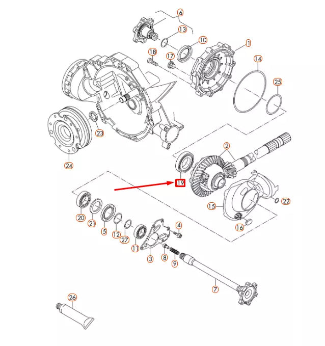 NEW AUDI A4 B8 FRONT DIFFERENTIAL RIGHT TAPERED BEARING 0B4409218C