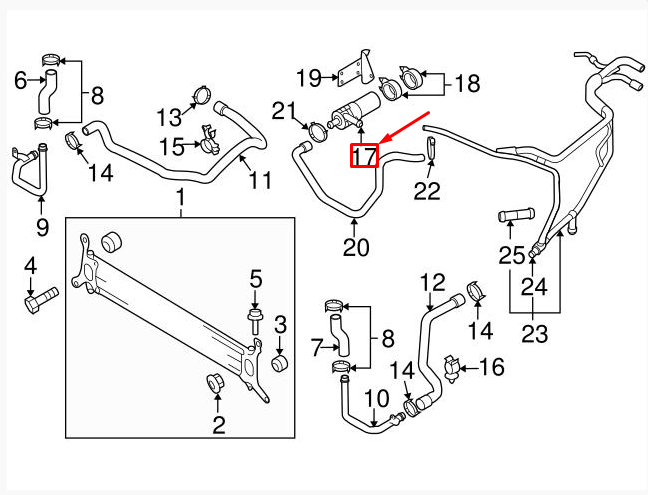 new audi q7 4l engine additional water pump 7p0965561c original