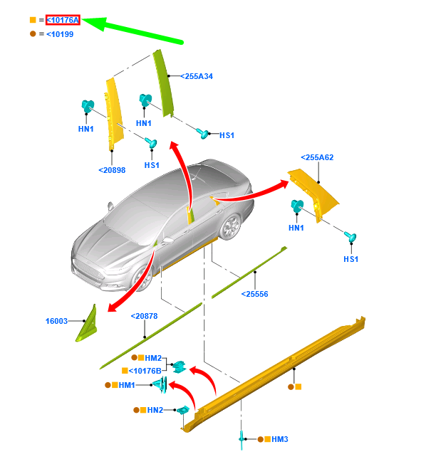 new ford mondeo mk5 left side sideskirt rocker panel moulding 2205432 original