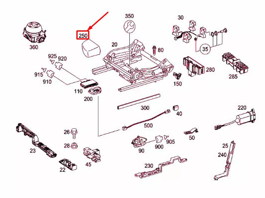 NEW MB ML W164 FRONT RIGHT SEAT ADJUSTER LEVER KNOB A21191914609051 ORIGINAL