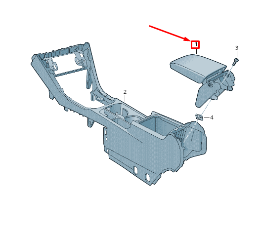 new volkswagen tiguan ad1 center console armrest 5nn864207camk original
