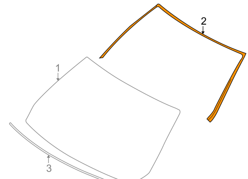 new bmw 1 e81 front windshield gasket 51317058224 original