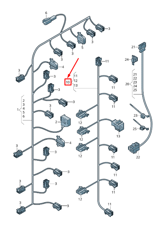new audi q7 4m air conditioner cable harness 4h0971569e original