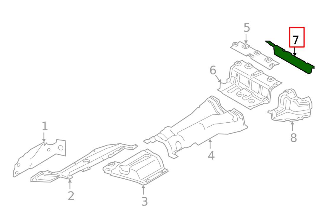 new bmw 3 g20 rear heat protection 51487341000 original