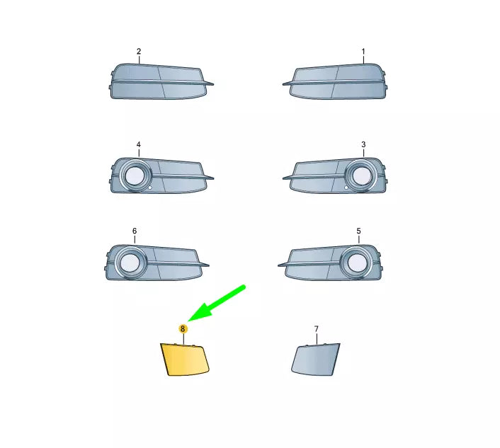 NEW AUDI A6 ALLROAD QUATTRO C7 FRONT BUMPER RIGHT END CAP 4G0807152A9B9 ORIGINAL