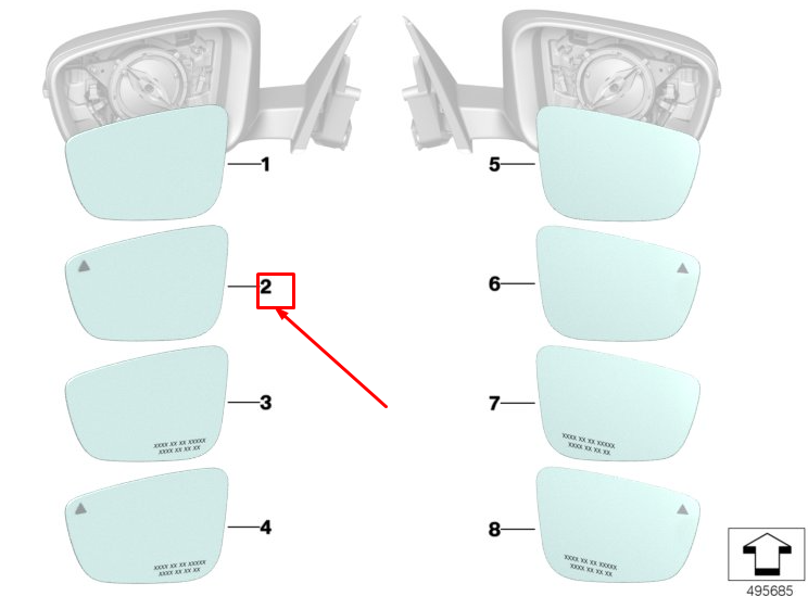 new bmw 3 g20 front left door mirror glass 51169492755 original