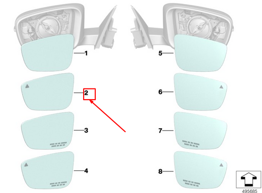 new bmw 3 g20 front left door mirror glass 51169492755 original